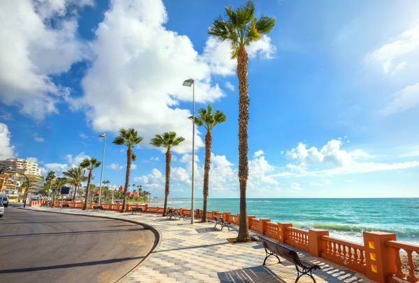 Spanien Benalmadena Promenade.