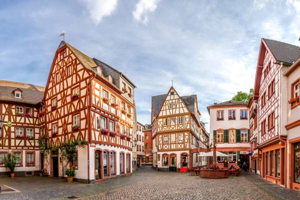 Den gamle bydel i Mainz i Tyskland.