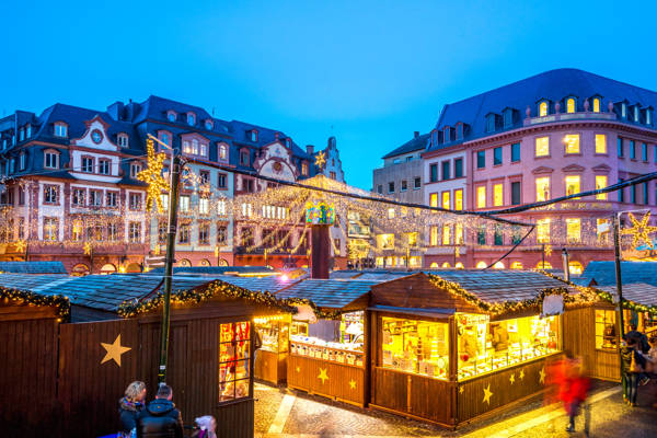 Julemarkedet i Mainz i Tyskland.