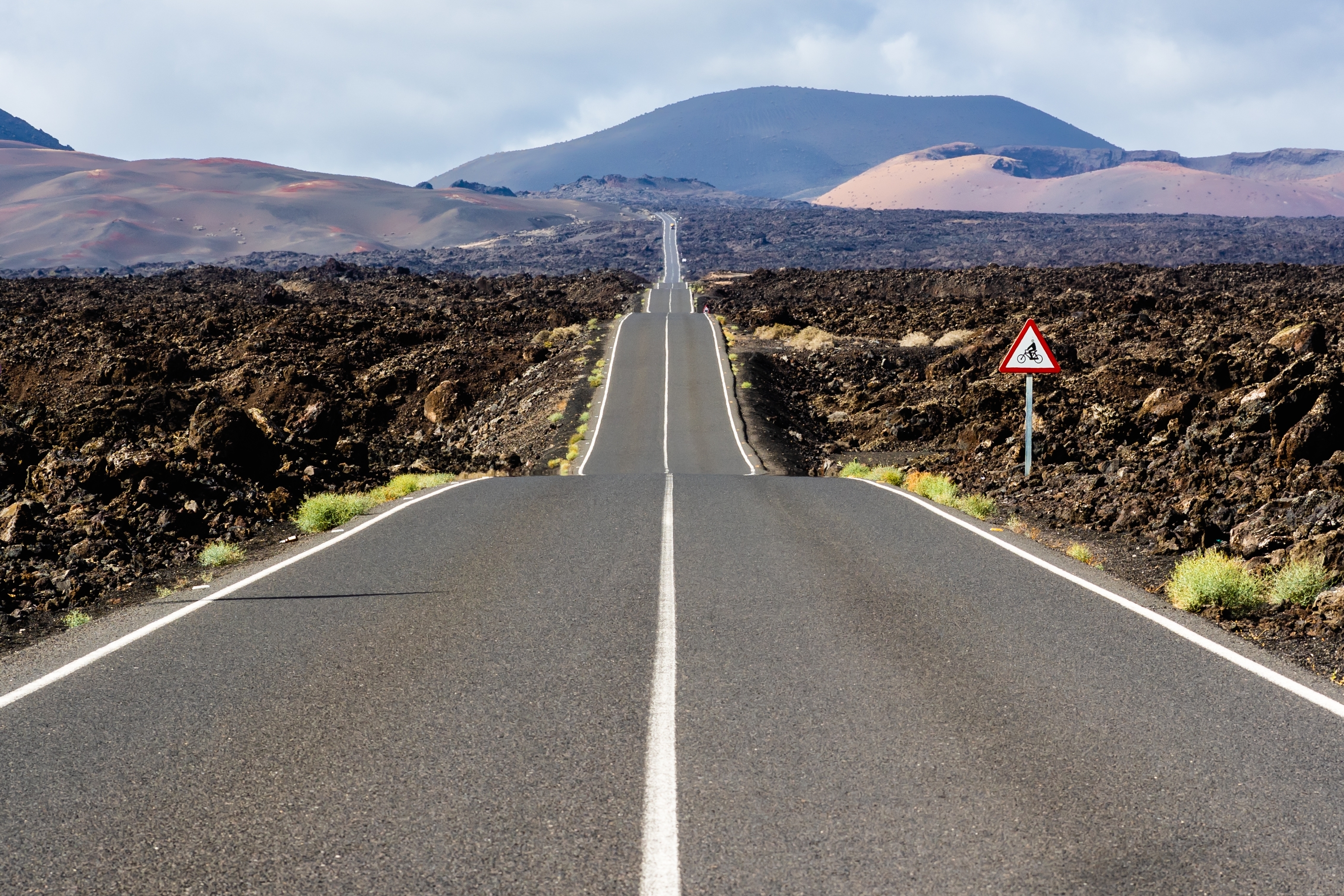 Vej LZ 67 til Timanfaya National Park på Lanzarote.