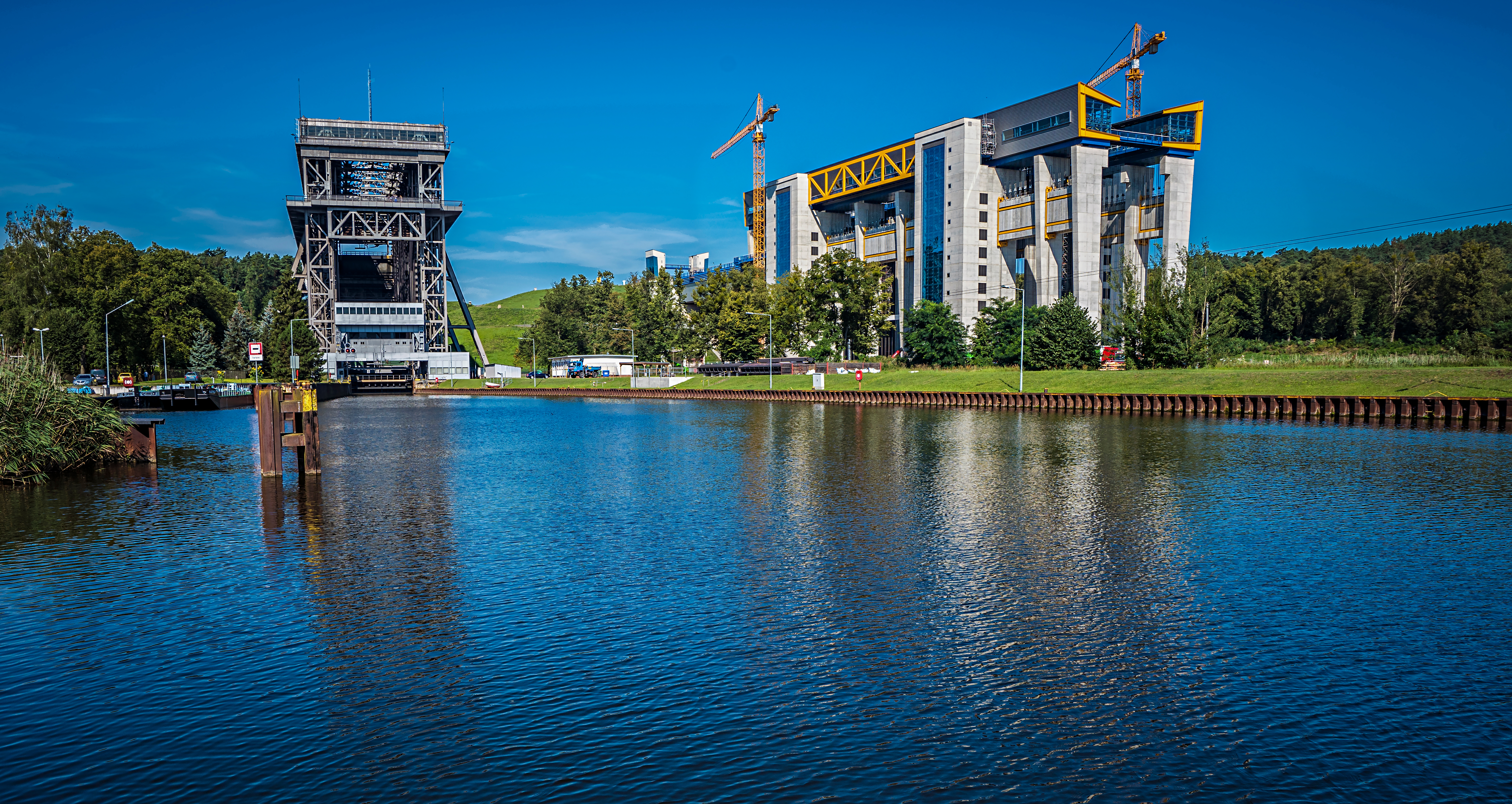 Slusen Niederfinow i Tyskland.