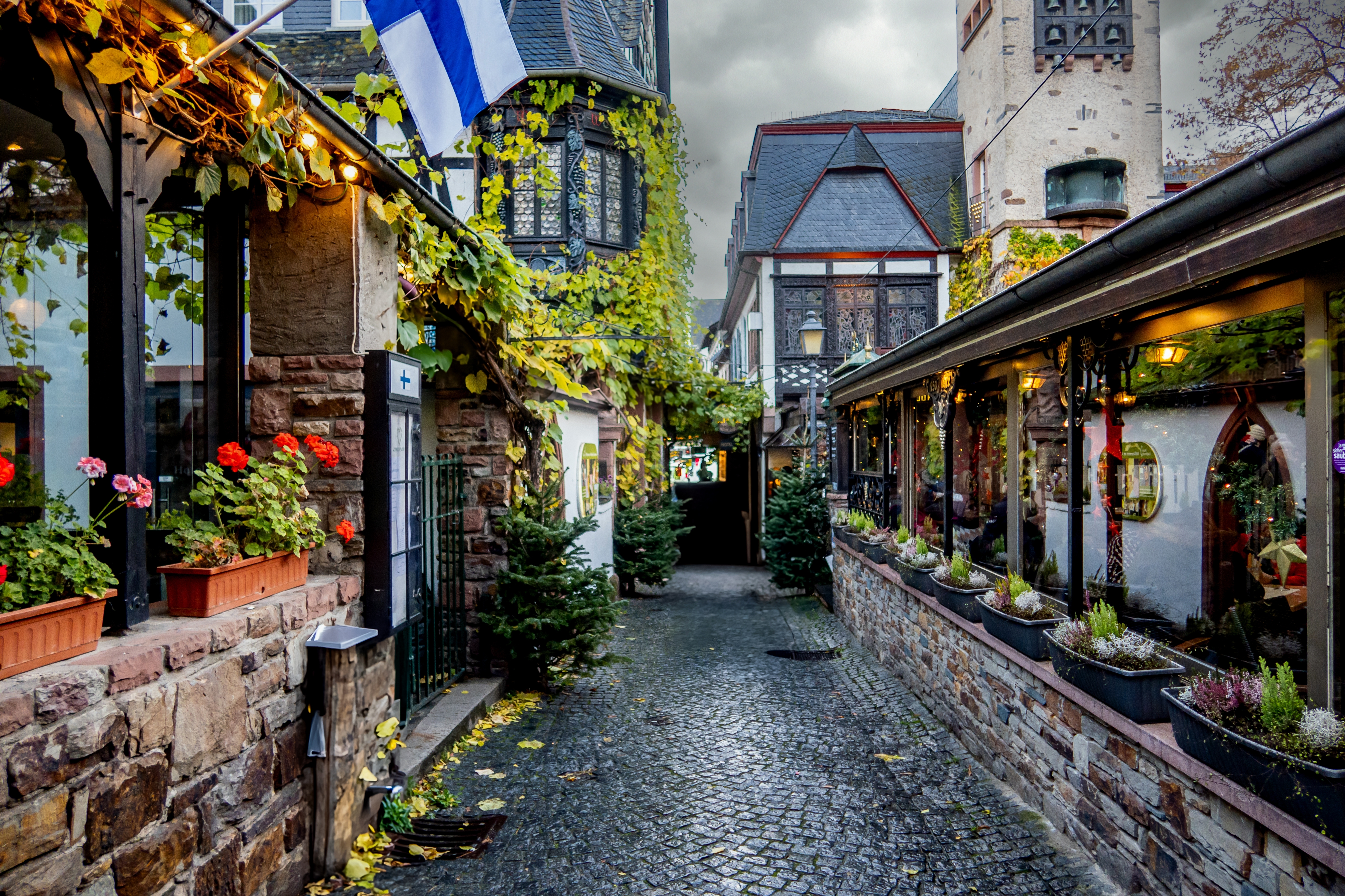Drosselgasse i Rüdesheim i Tyskland.