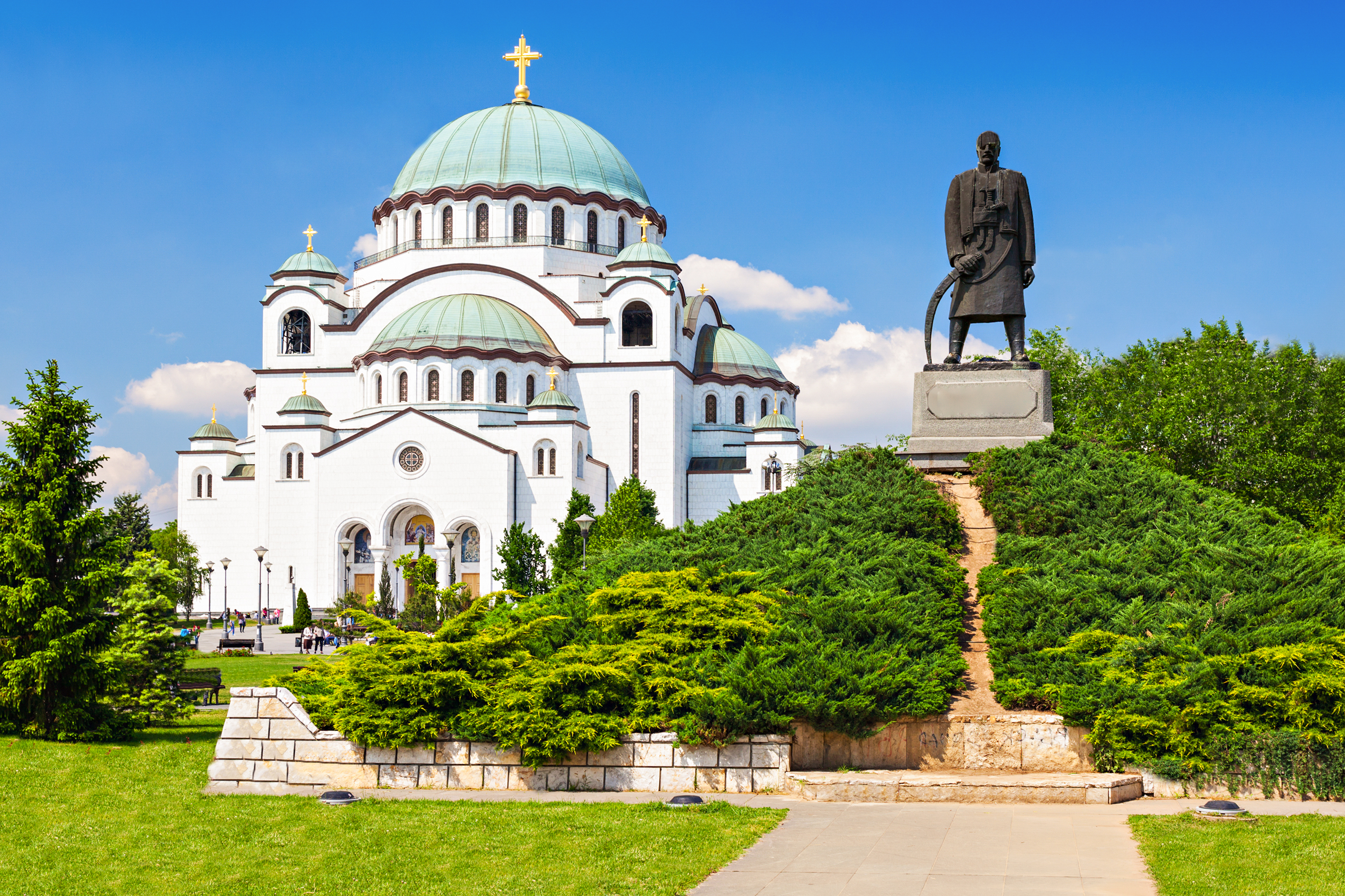 Sankt Sava katedralen i Beograd i Serbien.