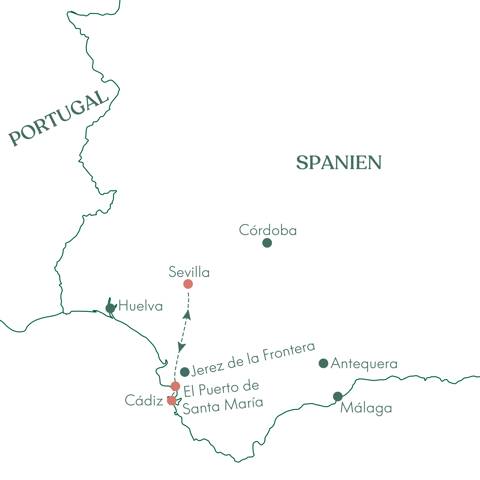 Sevilla & Krydstogt Til Cádiz Ruteplan 2025 01