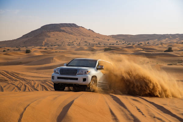 De Forenede Arabiske Emirater Dubai Oerken Dune Bashing.
