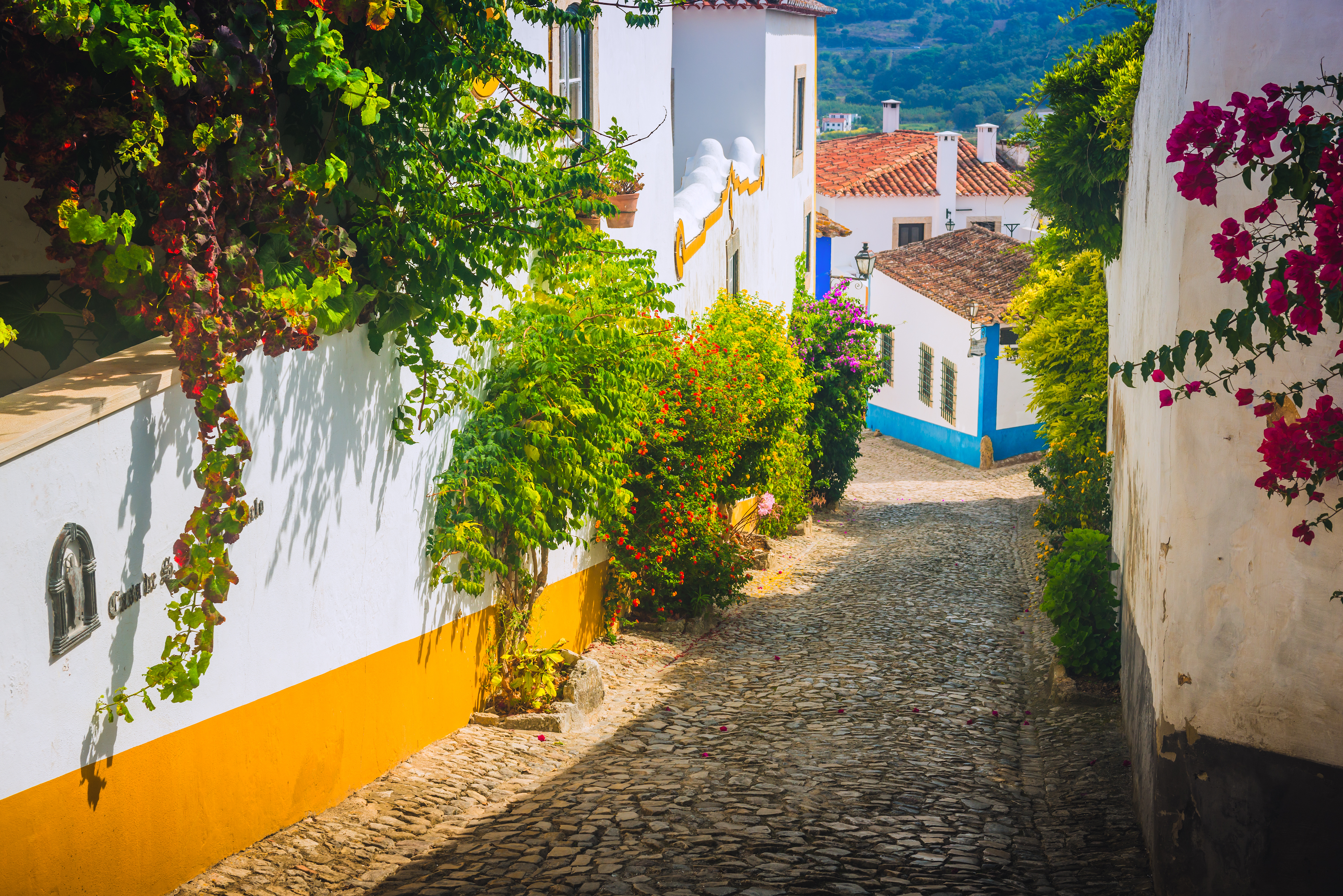 Den gamle bydel i Óbidos i Portugal. 