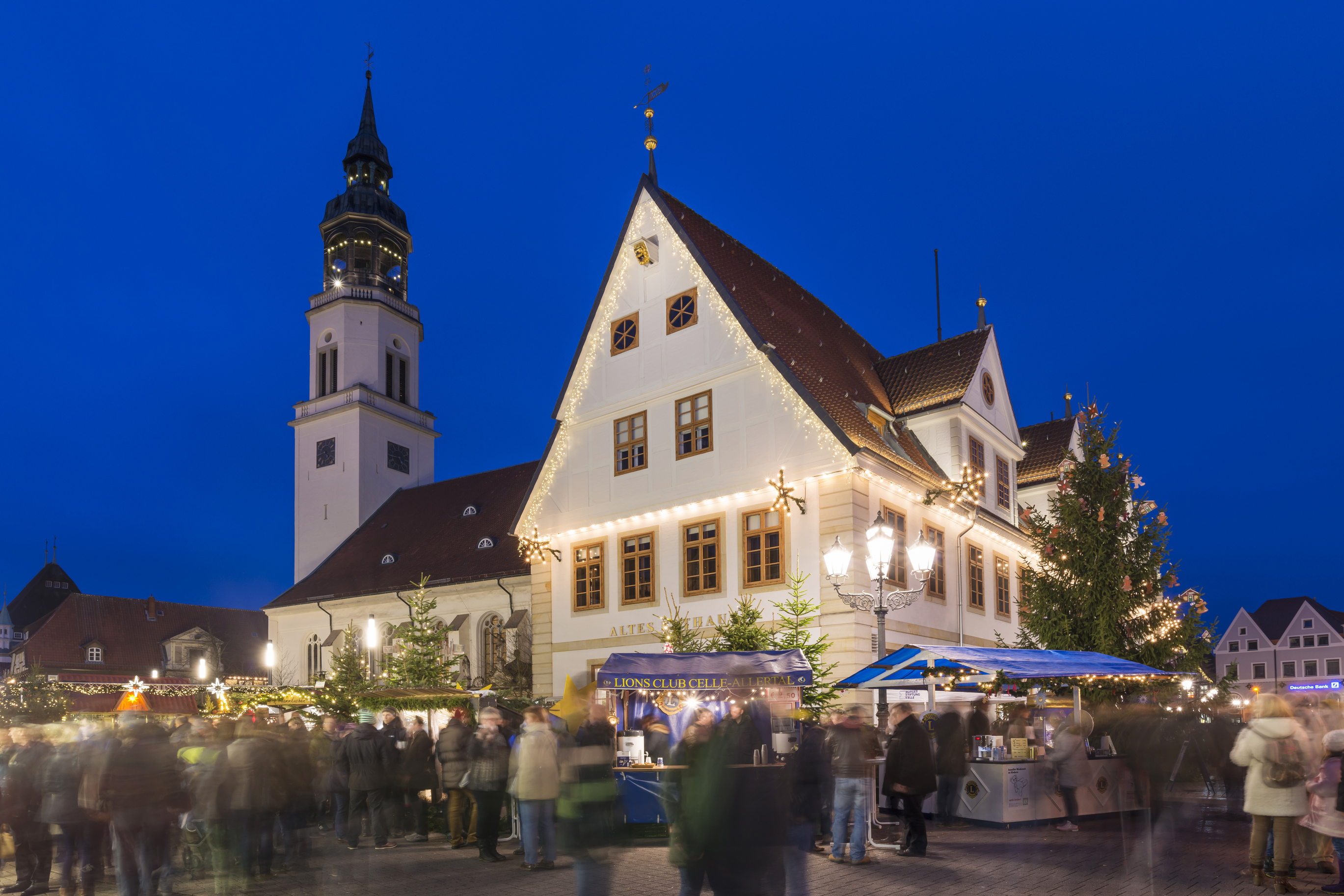 Julemarked i den hyggelige by Celle i Tyskland.
