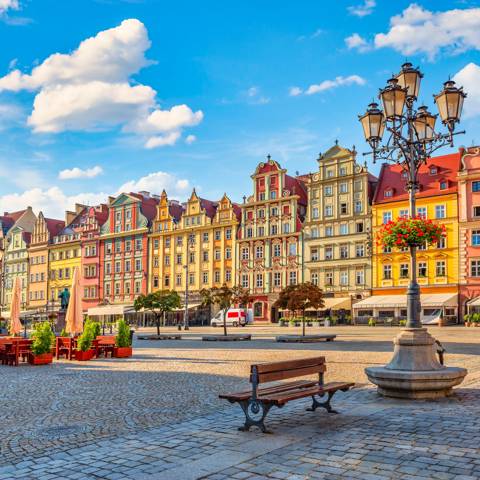 Polen Wroclaw Old Town Markedsplads.