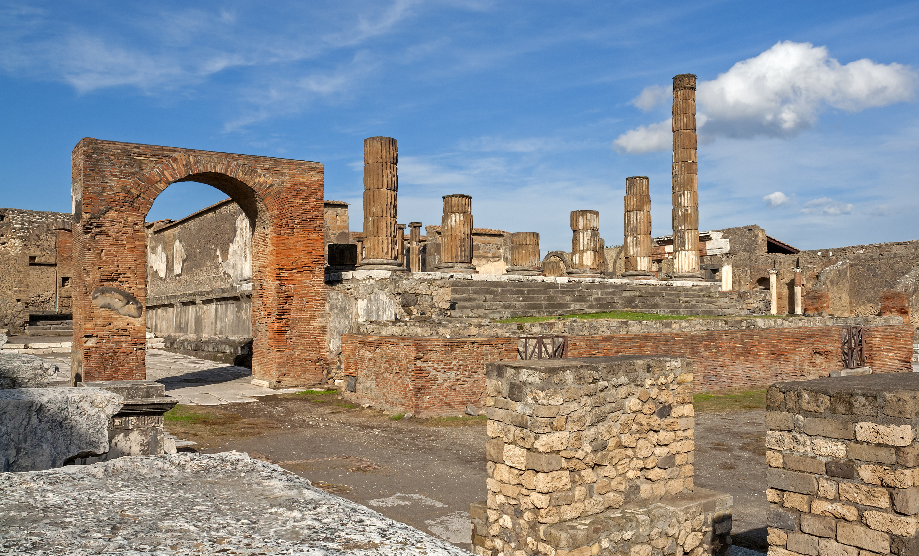 Ruiner i Pompeji.