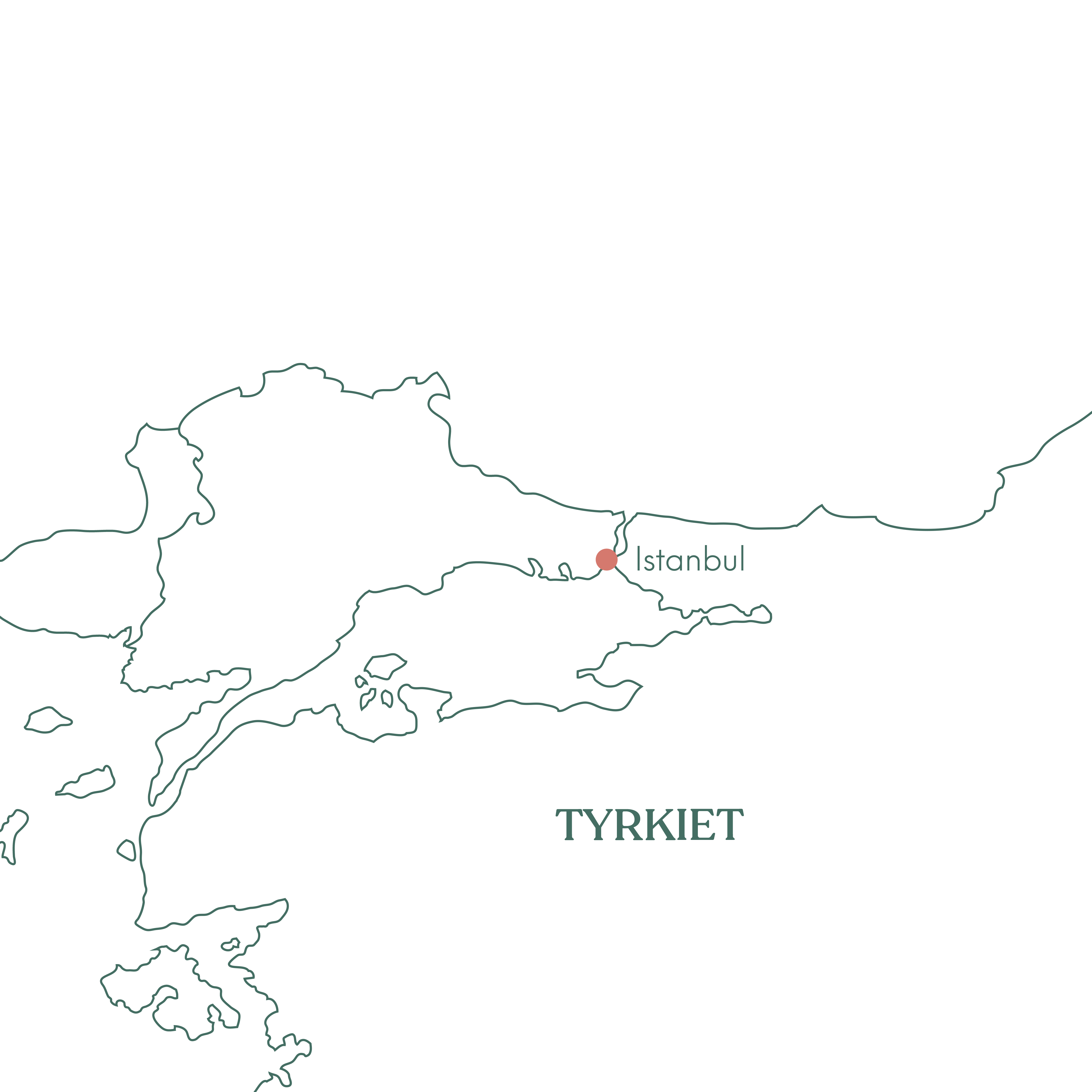 Rutekort over Tyrkiet og rejsen til Istanbul med Vitus Rejser.