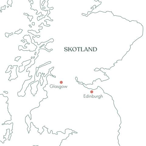 Edinburgh & Glasgow Julestemning Ruteplan 2025.