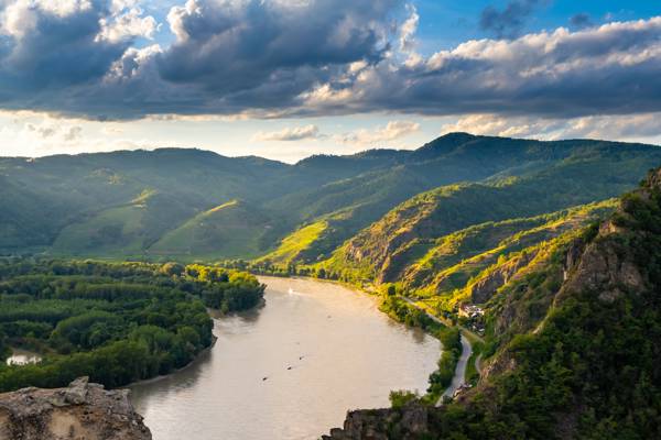 Wachau-dalen og Donau i Østrig.