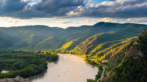 Wachau-dalen og Donau i Østrig.