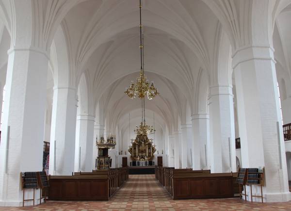 Kirkerummet i Maribo Domkirke på Lolland i Danmark.