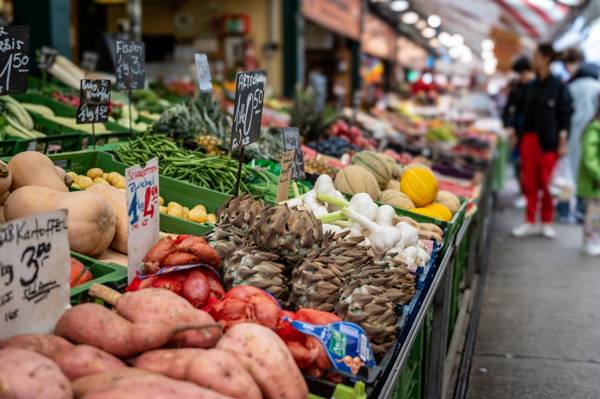 Grøntsager på marked i Østrig.