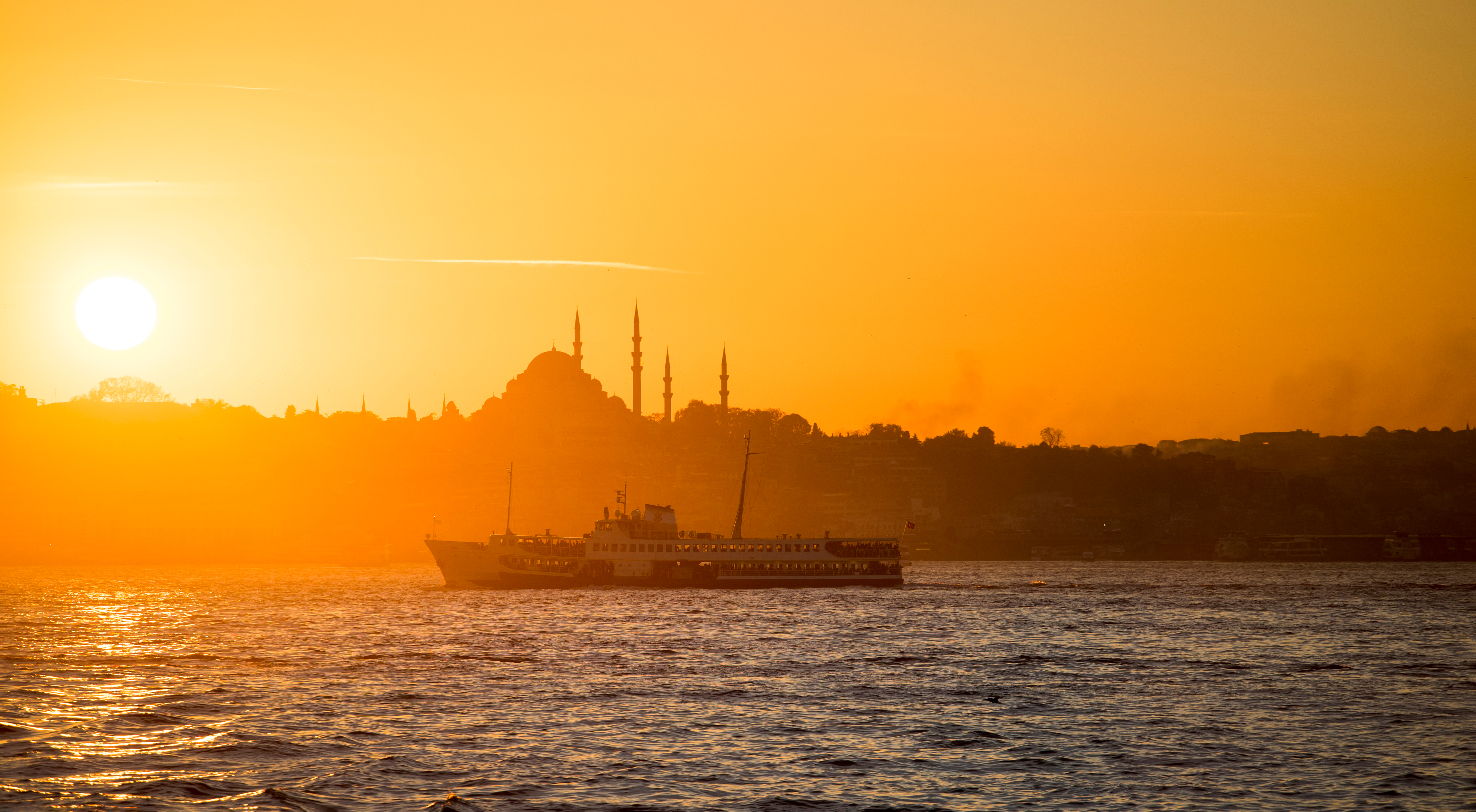Solnedgang over Istanbul.