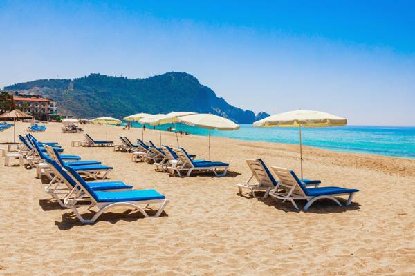 Kleopatra-stranden i Alanya i Tyrkiet.