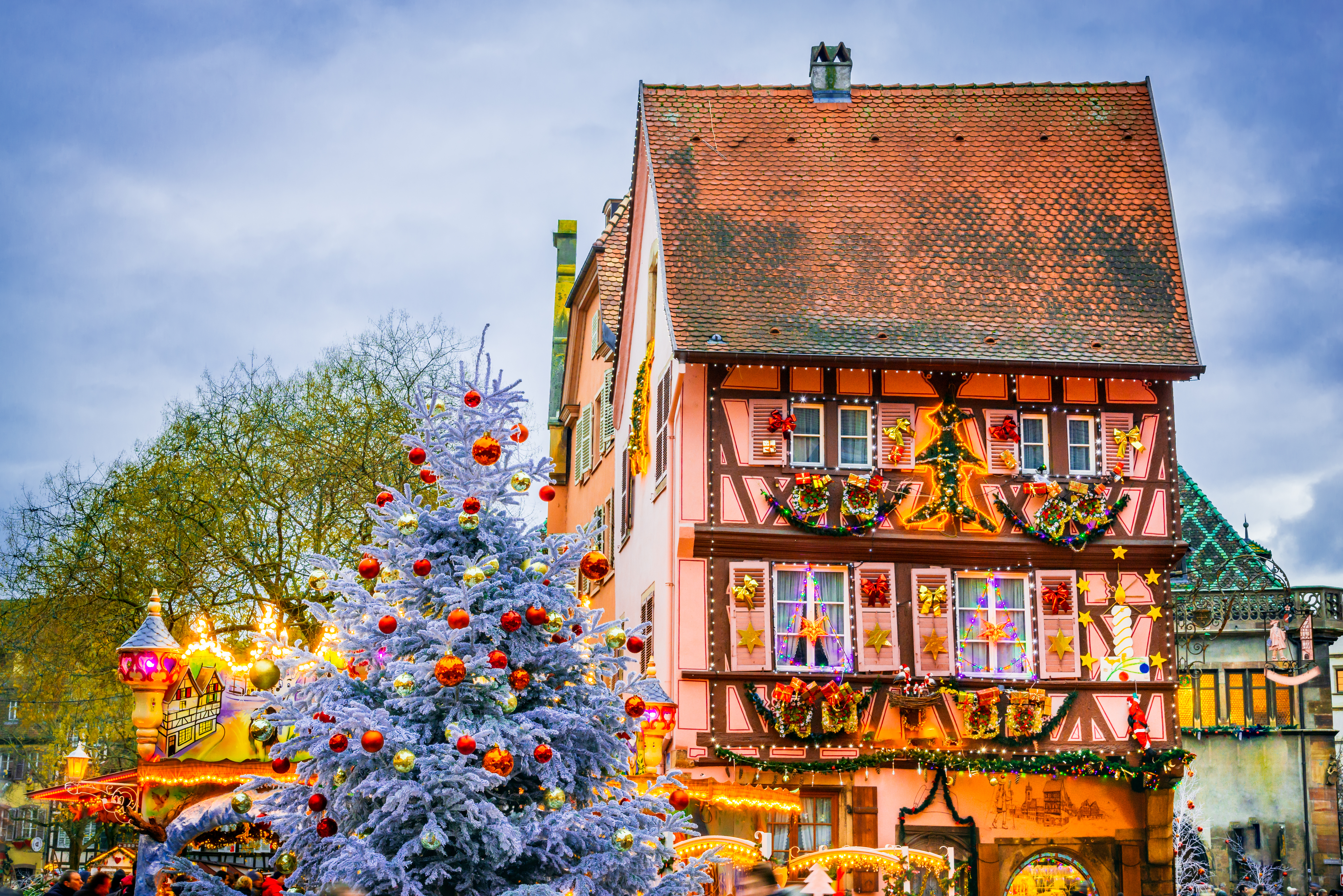Julestemning i Colmar i Alsace i Frankrig.