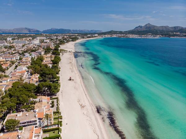 Stranden ved Alcúdia på Mallorca.