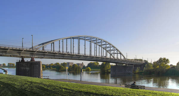 John Frost-broen i Arnhem i Holland.