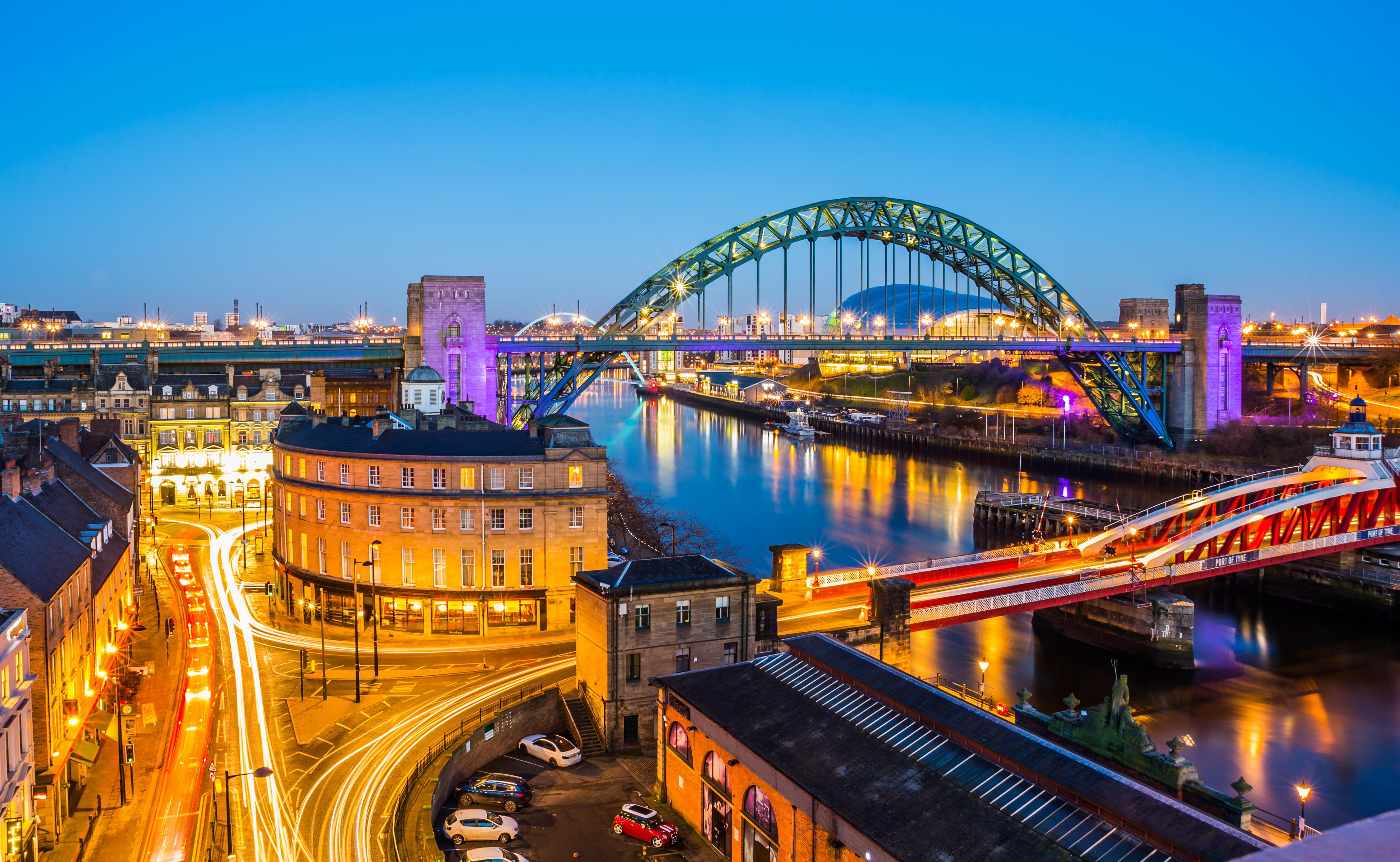 Broen Tyne Bridge i Newcastle i England.