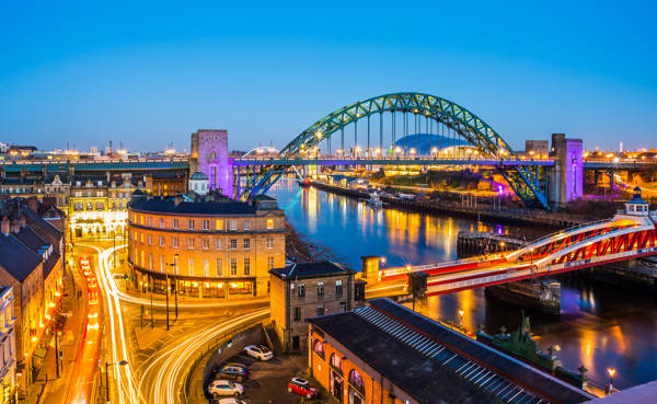 Broen Tyne Bridge i Newcastle i England.