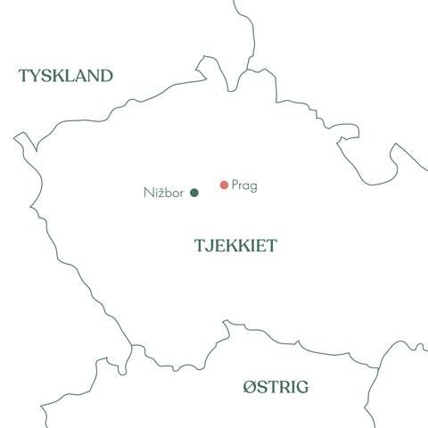 Kort over rejse til Prag - Den gyldne stad med Vitus Rejser.
