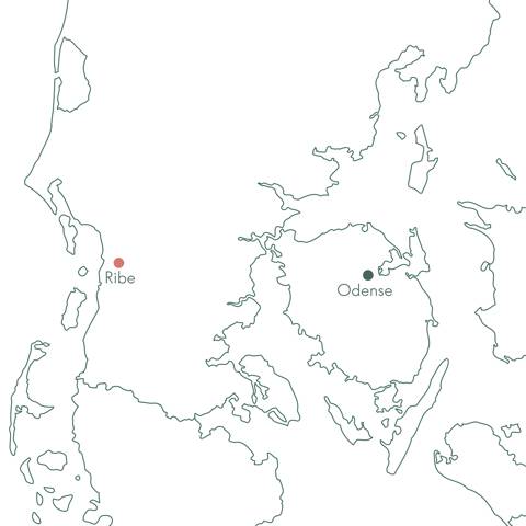 Kort og ruteplan på rejsen Ribe Nytår.