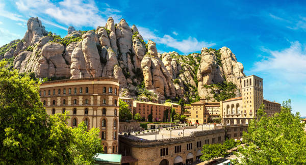 Montserrat-klostret ved Barcelona i Spanien.