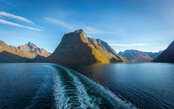 Hjørundfjorden i Norge.