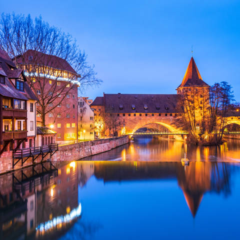 Den gamle bydel i Nürnberg i Tyskland.
