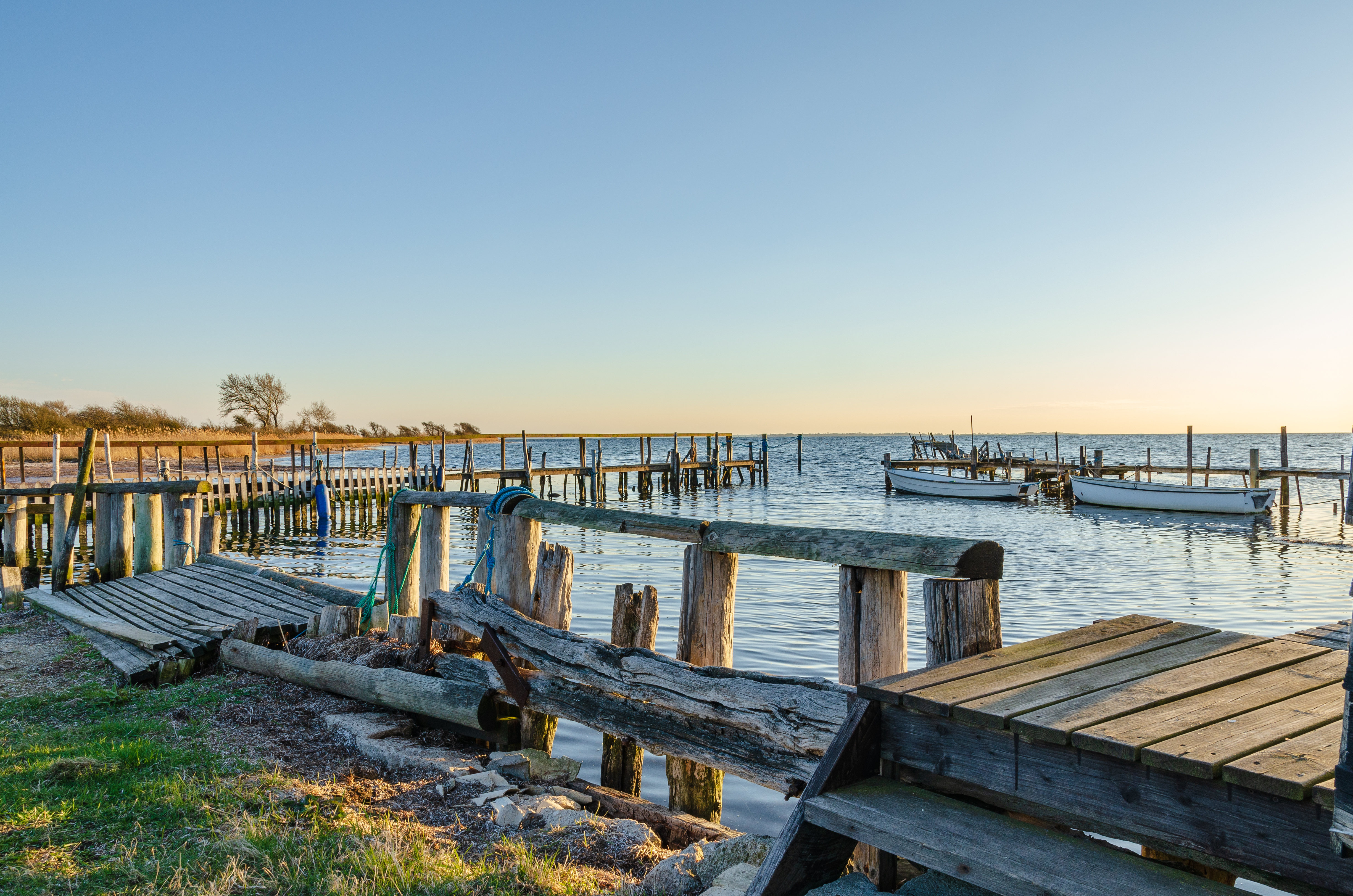 Lille havn på Tåsinge i Danmark. 