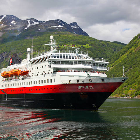 MS Nordlys fra Hurtigruten i Norge.
