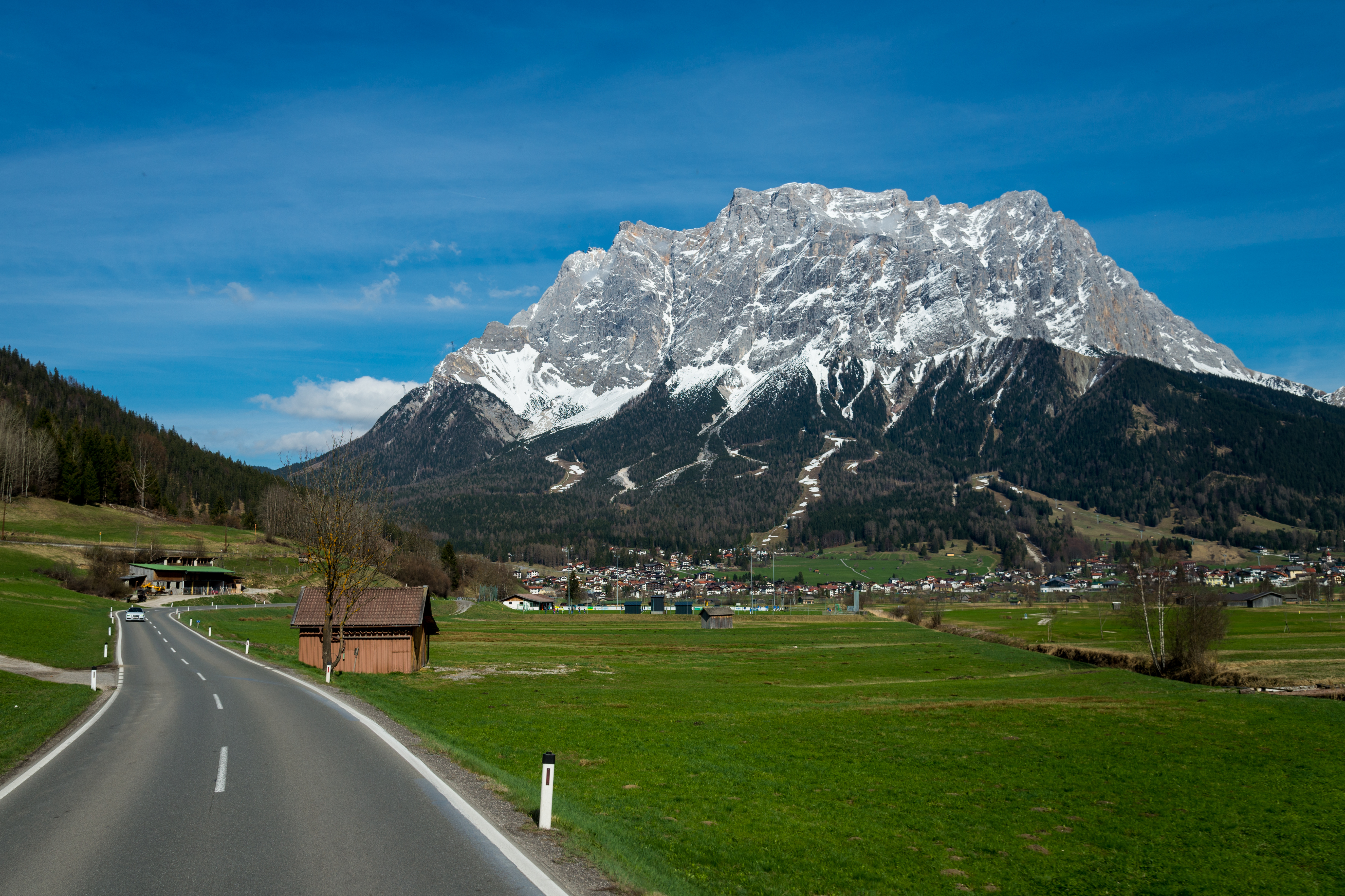 Zugspitze i Tyskland på vej til Østrig.