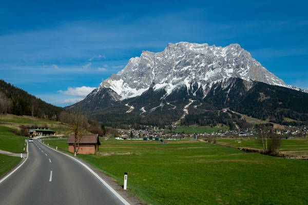 Zugspitze i Tyskland på vej til Østrig.
