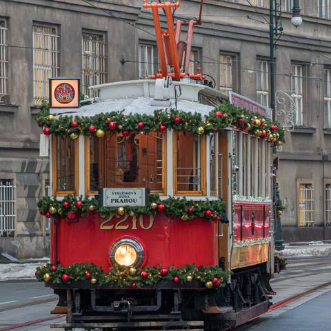 Julesporvogn i Prag.