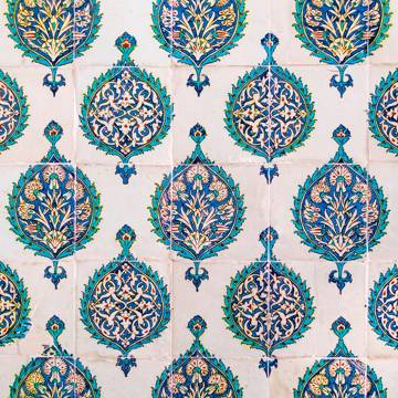 Traditionelle fliser i Topkapi Paladset.