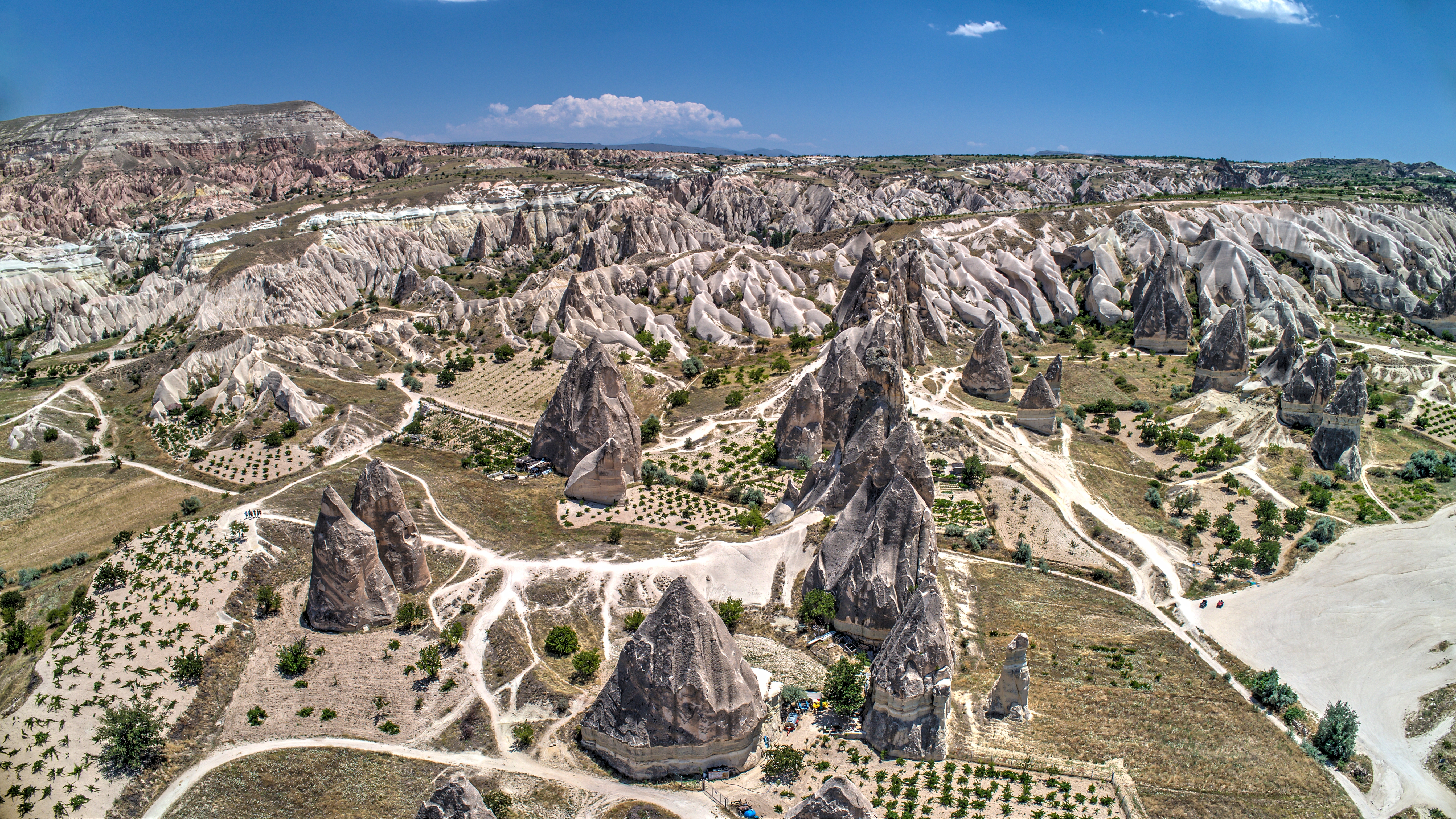 Panorama over Göreme Nationalpark i Kappadokien i Tyrkiet.