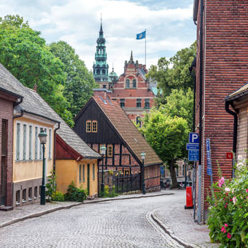 Brolagt gade i Lund i Sverige.