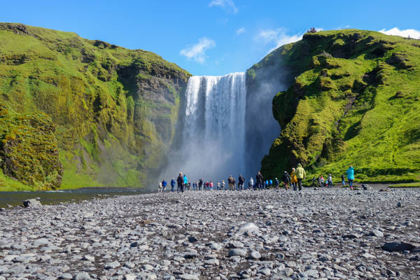 Skogafoss på Island.