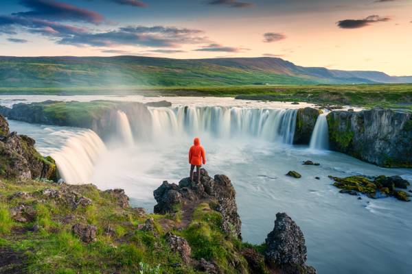 Godafoss-vandfald i Island.
