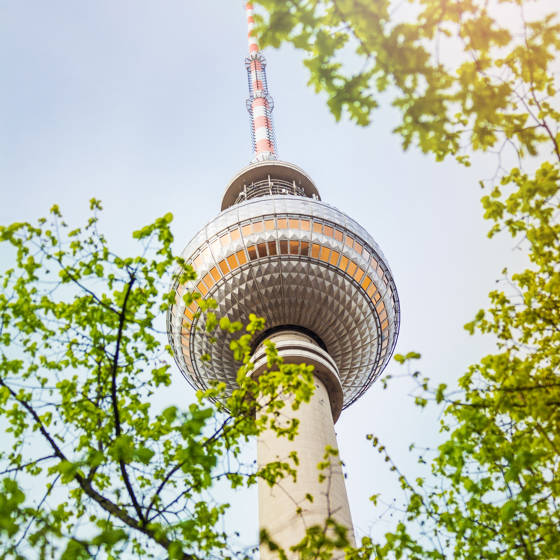 Tv-tårnet i Berlin i Tyskland.