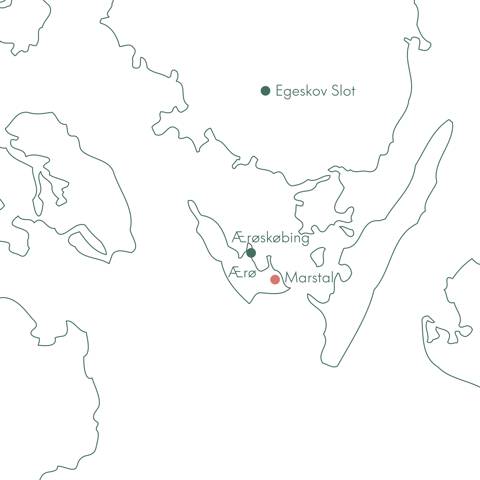 Kort og ruteplan på rejsen Ærø Julemarked med Vitus Rejser.