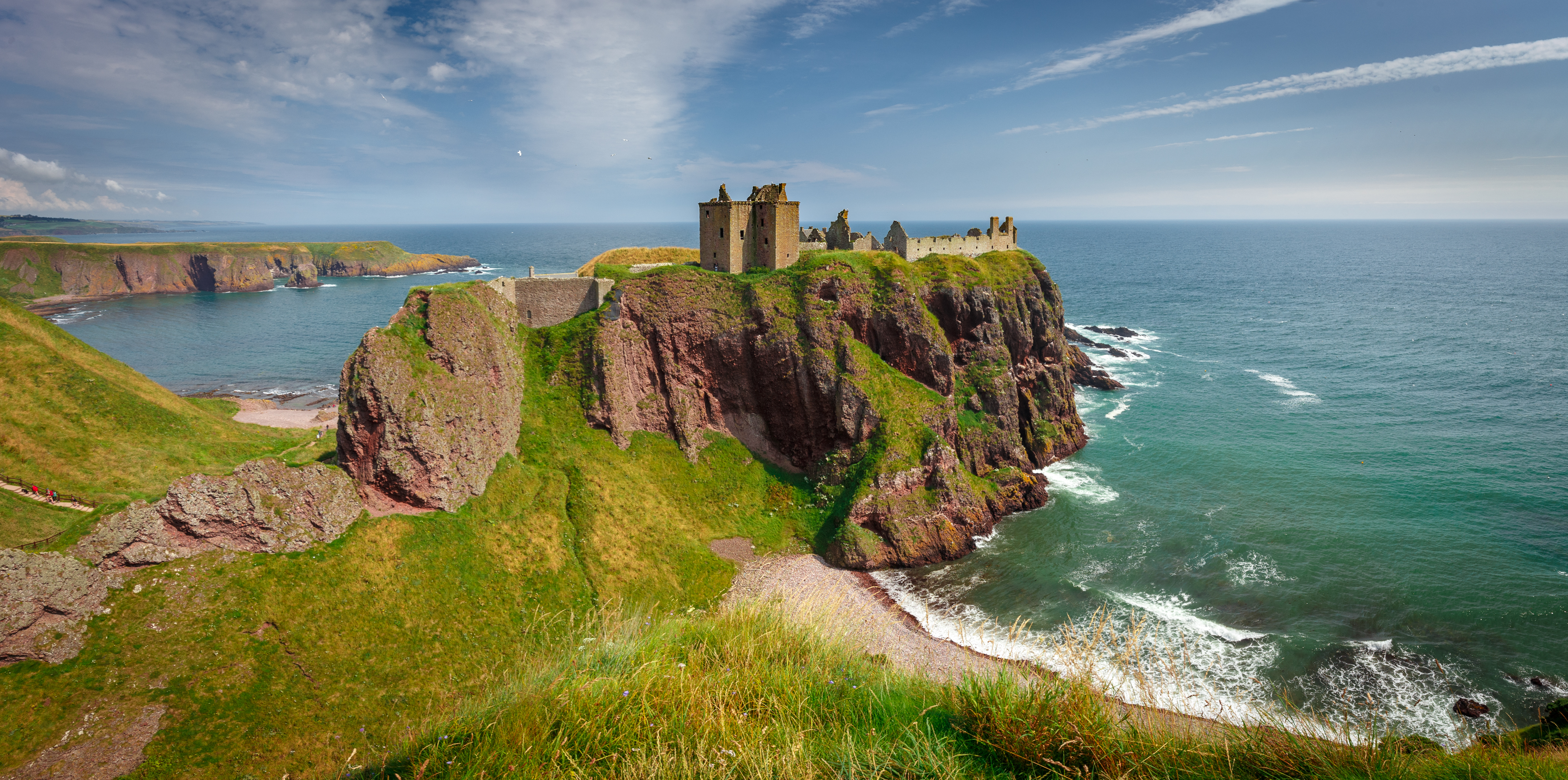 Dunnottar Castle nær Stonehaven i Skotland. 