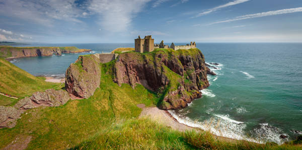 Dunnottar Castle nær Stonehaven i Skotland.
