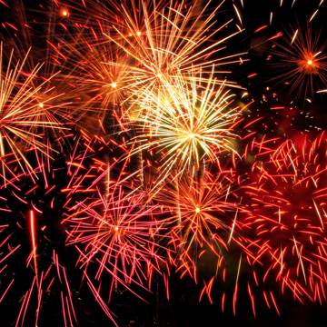 Nytårsfyrværkeri.