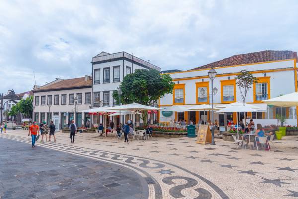 Den gamle bydel i Ponta Delgada på Azorerne i Portugal.