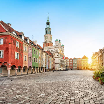 Den gamle bydel i den polske by Poznań.