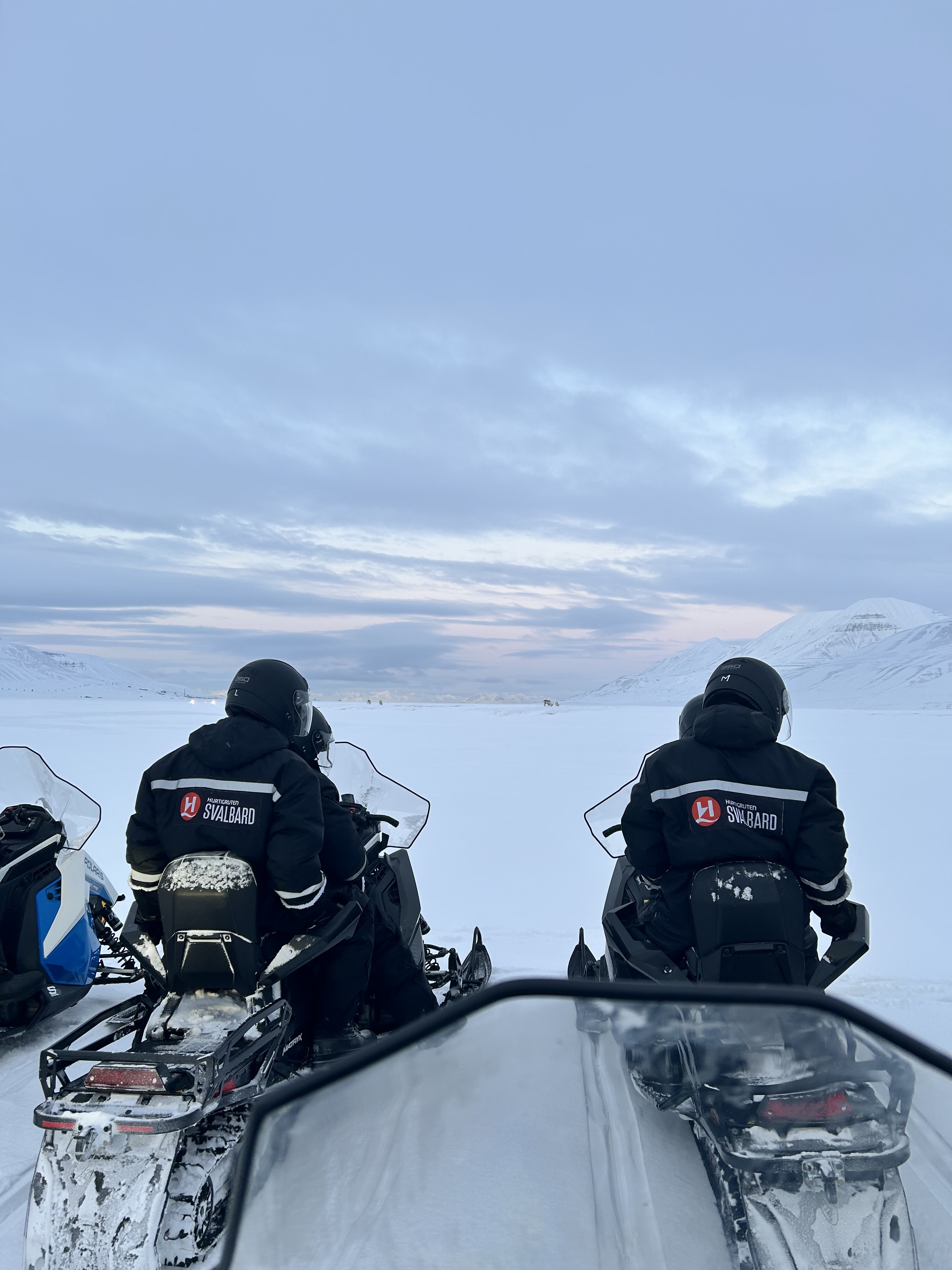 Norge Svalbard Snescooter.