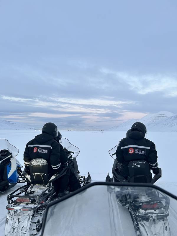 Norge Svalbard Snescooter.